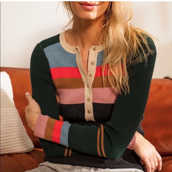 Faherty Other - Faherty Mikki Henley Knit Sweater Top